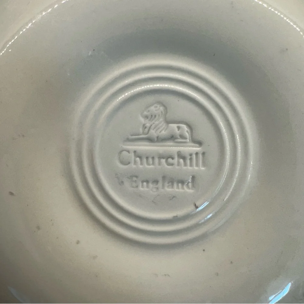 Churchill Blue Willow Coupe/Soup Bowls-TWO